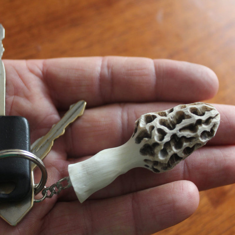 Morel Mushroom Key Ring